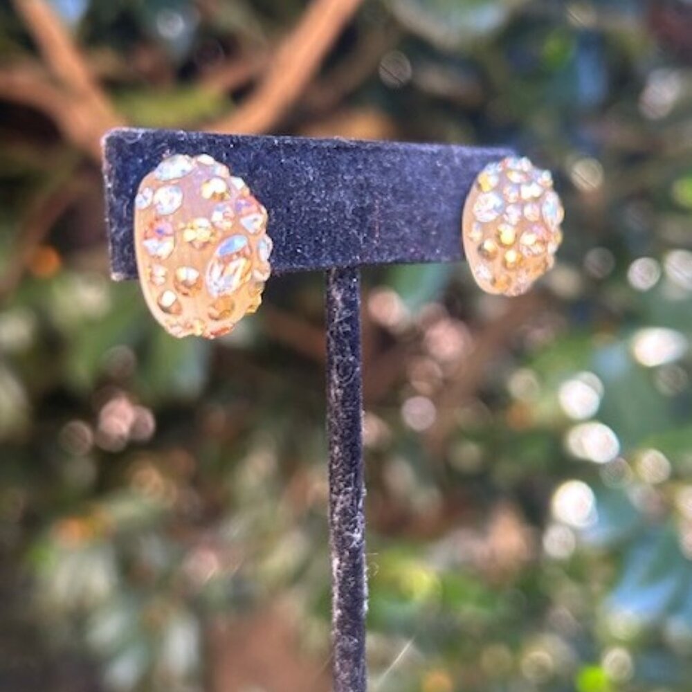 ALEXIS BITTAR “Cosmic Dust” Swarovski Crystal Lucite EARRINGS - Picture 7 of 11
